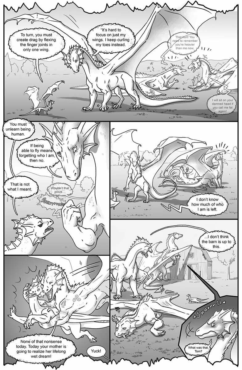 comic dragon commission Winging it
