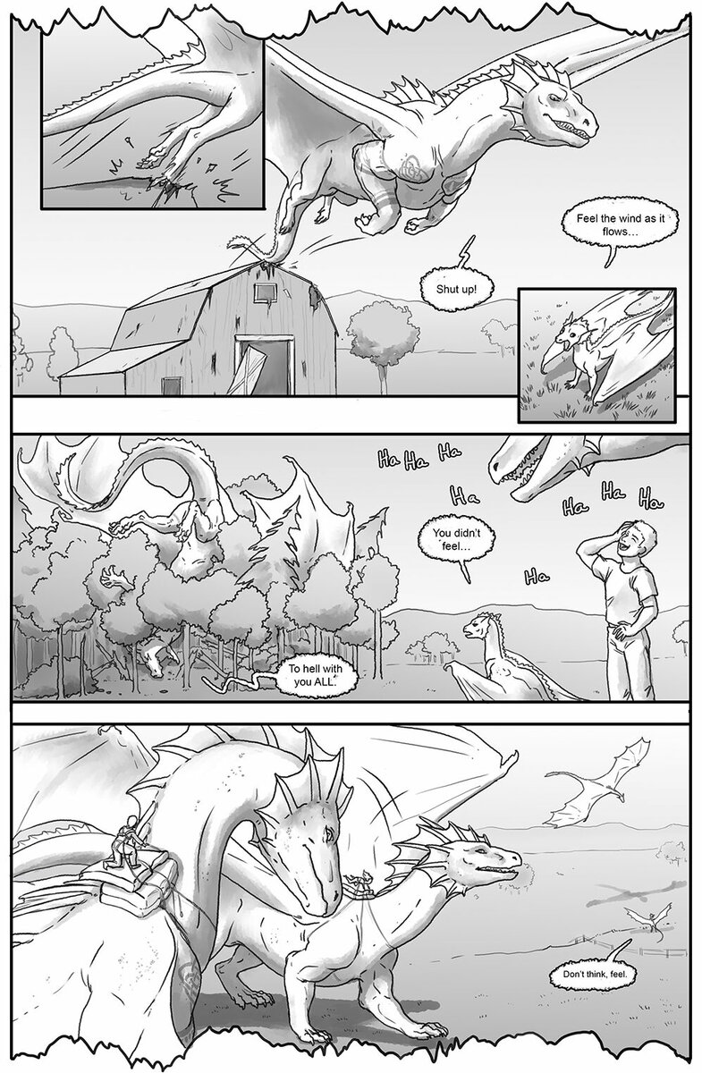 comic dragon commission Winging it