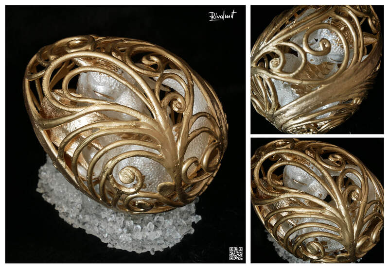 dragon egg sculpture Sculptures Golden Dragon Egg  Sculptures