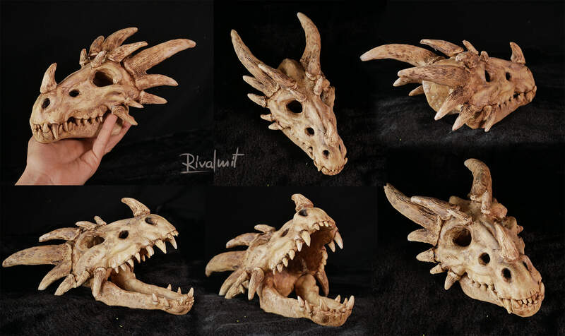 dragon skull sculpture Sculptures Dragon skull  Sculptures