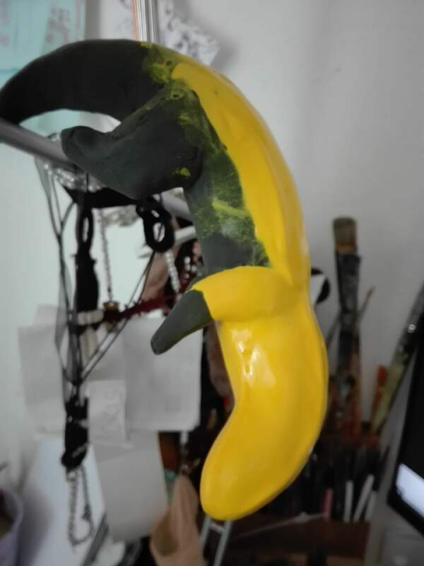 dragon companion sculpture balance ef25 eurofurence furry art banana fruit what kind of fruit dragon can this be?