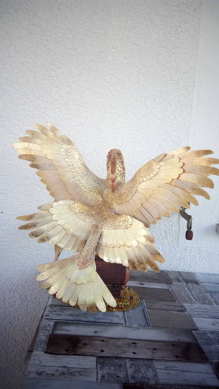 sculpture art bird treasure   Nobody is getting that lost pirates treasure that's for sure!