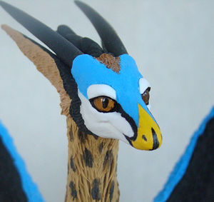 sculpture commission artwork balanced companion  dragon winged dutch angel DAD Sniper