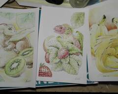 Fruit dragons watercolor dragon art fruits watercolours furry 