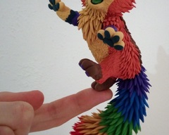 Pur3Bolt sculpture commission artwork fox furry balanced companion 