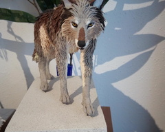 Lone Wanderer - Find your Way sculpture commission artwork wolf furry eurofurence 23 artshow