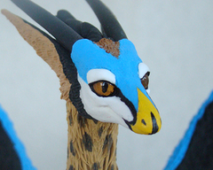 Sniper Companion  sculpture commission artwork balanced companion  dragon winged dutch angel DAD