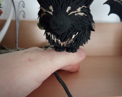 bat kitty #14 sleepy bat kitty batkitty art sculpture companion balance ef25 eurofurence