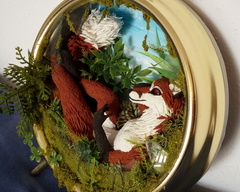 The fox, the looking glass and no wardrobe fox sculpture clock furry anthro ef24 eurofurence nature portal