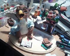 mad scientist  gryphom scientist sculpture mad akulatraxas  art trditional furry ef26