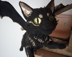 Bat kitty #12 bat kitty batkitty art sculpture companion balance ef25 eurofurence